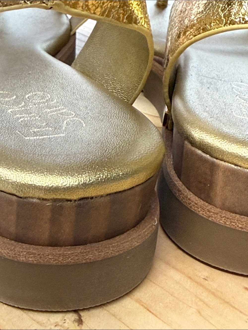 Franco Sarto Dosha Gladiator Sandals in a metallic gold finish - Picture 6 of 9